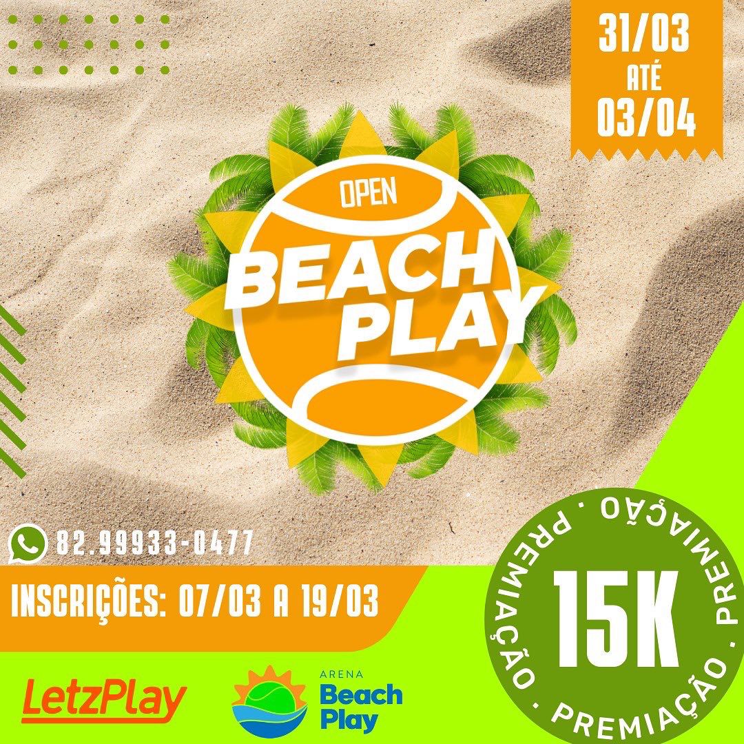 Informações do Torneio 1º OPEN CATITA BEACH - LetzPlay