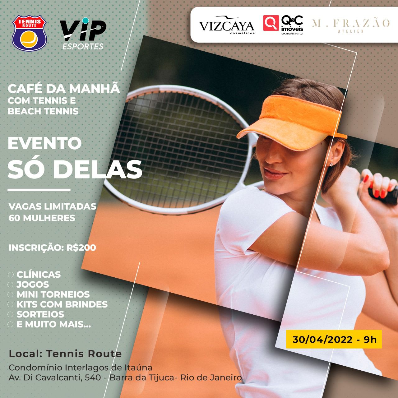 Informações do Torneio EVENTO SÓ DELAS (TÊNIS E BEACH TENNIS) - LetzPlay