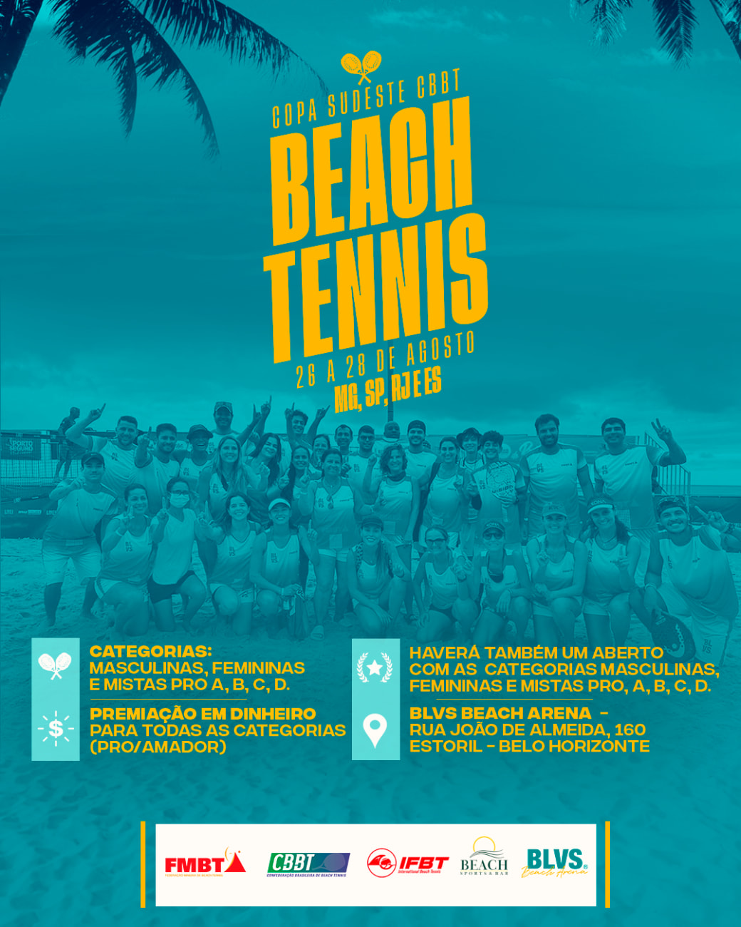 Informações do Torneio CBBT 100 - Beach Tennis Open ES 2023 - LetzPlay