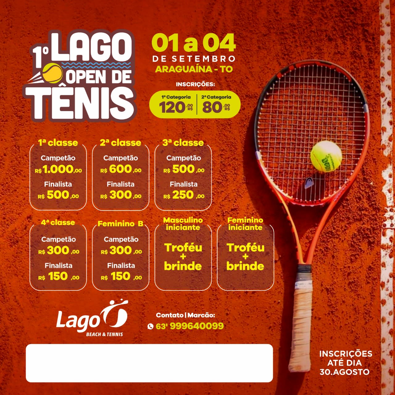 Informações do Torneio OPEN CENTER SPORT AABB PROMISSÃO DE BEACH TENNIS -  LetzPlay