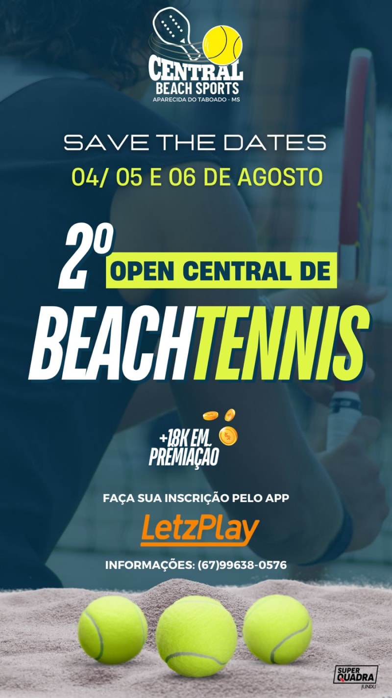 Central Beach Sports promove 2º Open Central de Beach Tennis com 18 mil  reais em prêmios - Costa Leste News - Jornal do Bolsão