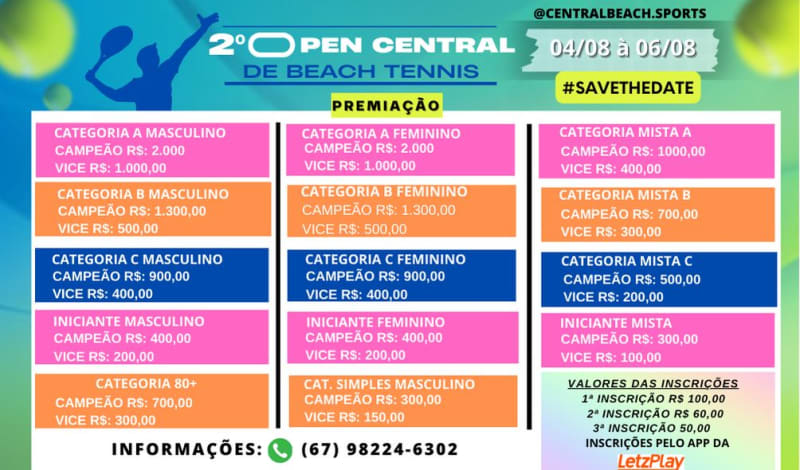 Central Beach Sports promove 2º Open Central de Beach Tennis com 18 mil  reais em prêmios - Costa Leste News - Jornal do Bolsão