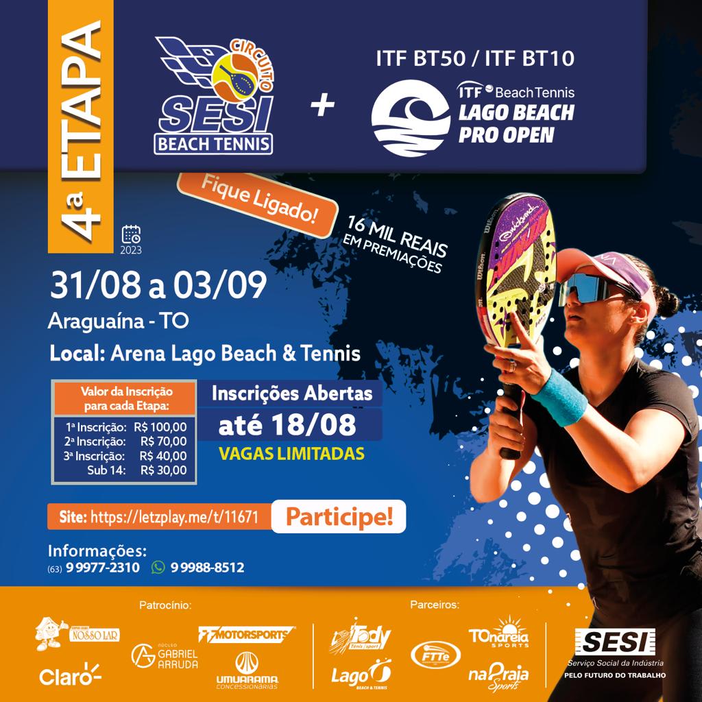Informações do Torneio Torneio Interno de Beach Tennis - Clube Espigão -  Edição 1 - LetzPlay