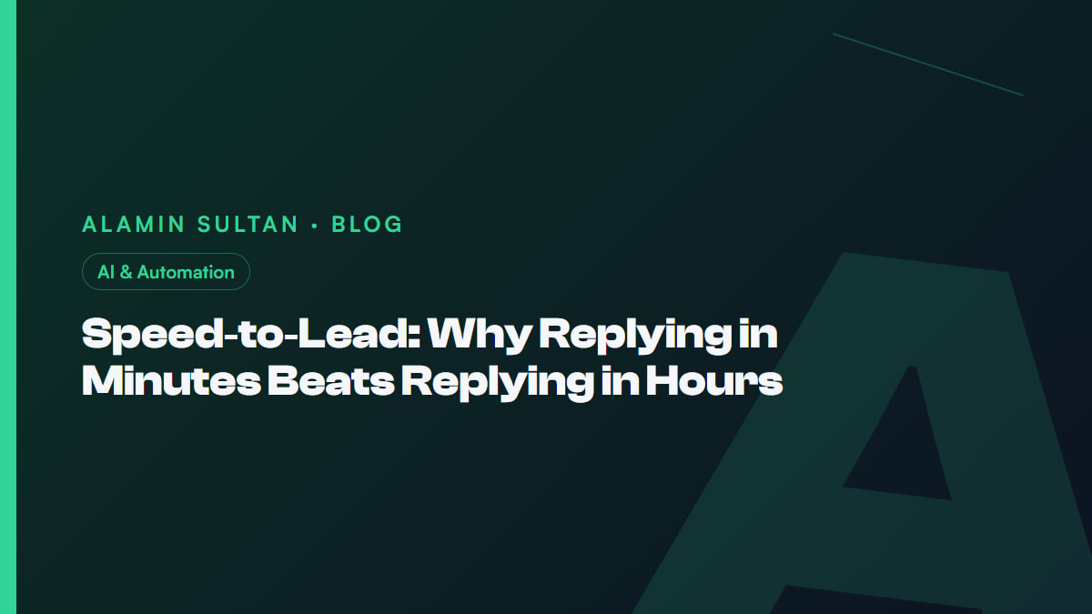 Speed‑to‑Lead: Why Replying in Minutes Beats Replying in Hours