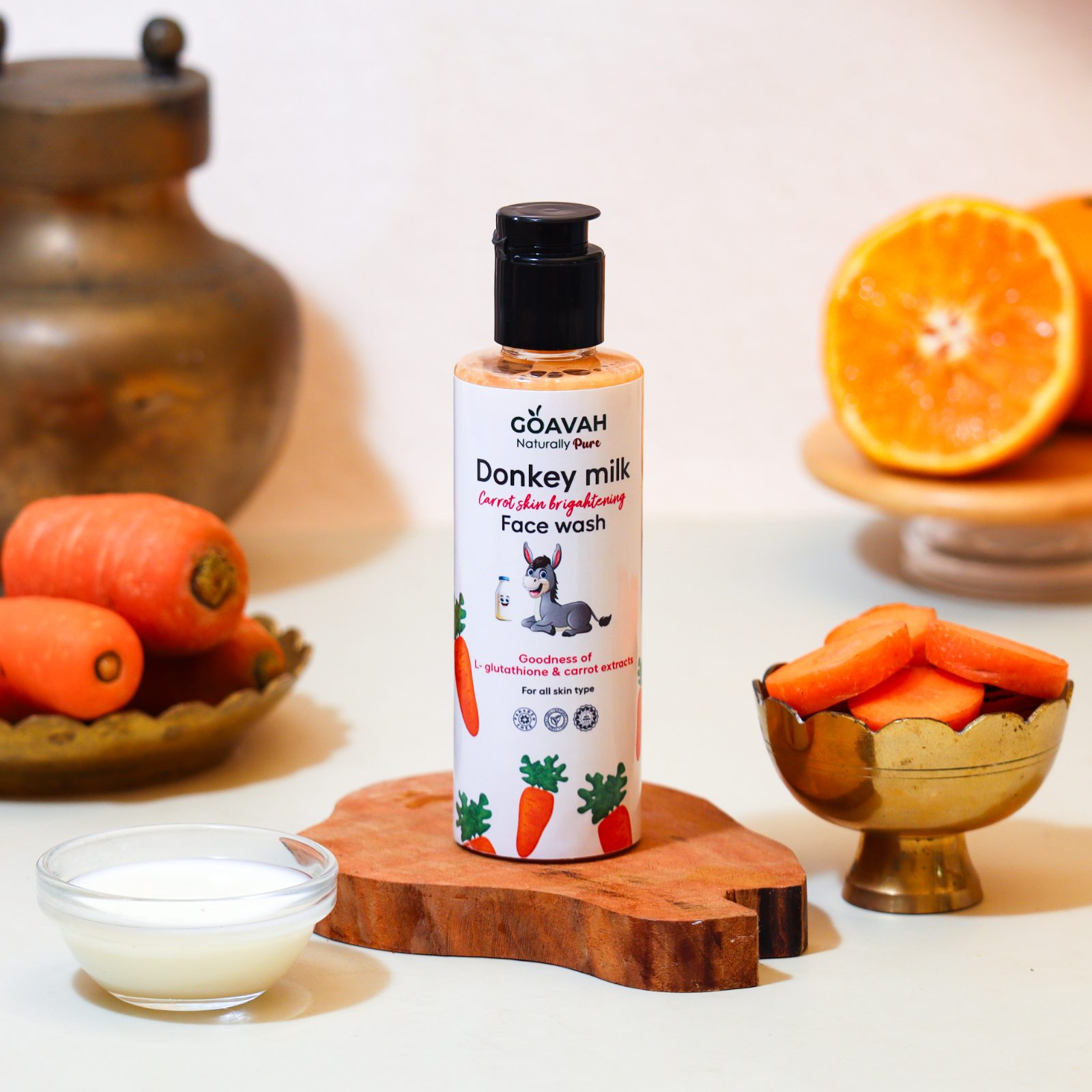 Donkey milk carrot Face wash