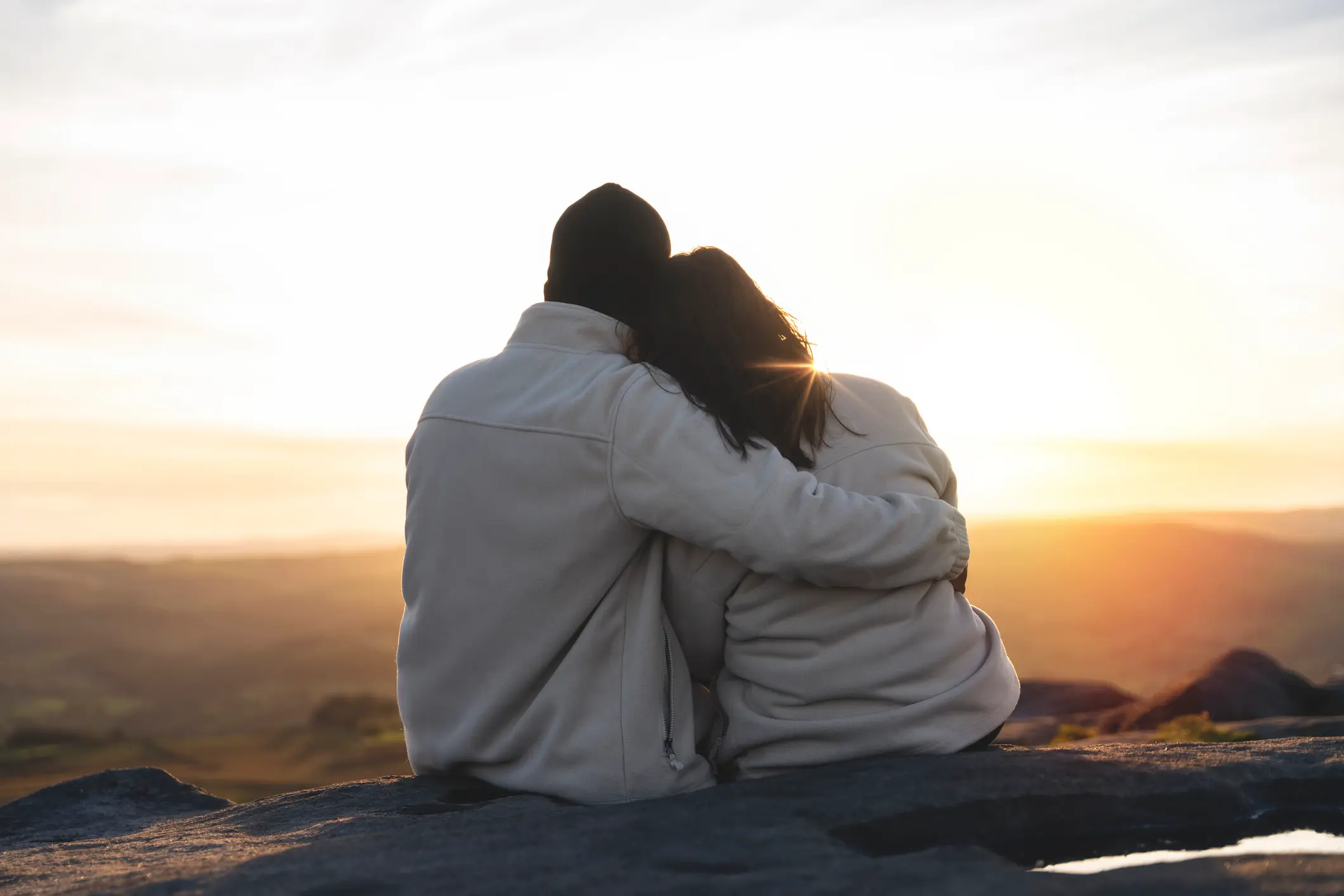 Two people meeting