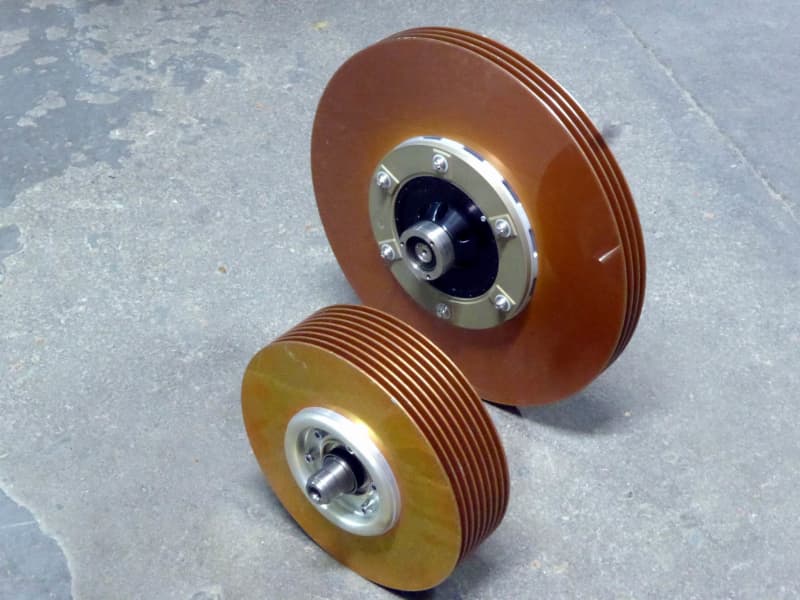 Large, vintage hard disk drive platter assemblies