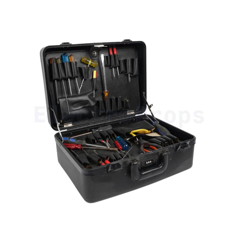 Electronics 2 layer Toolkit in rugged plastic suitcase