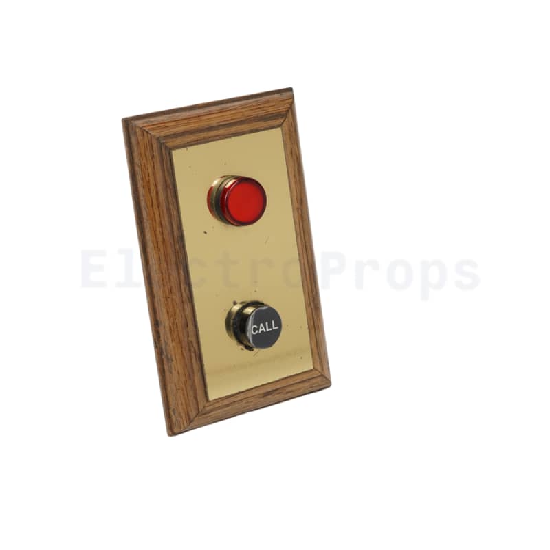 Wood and Brass Lift call Button