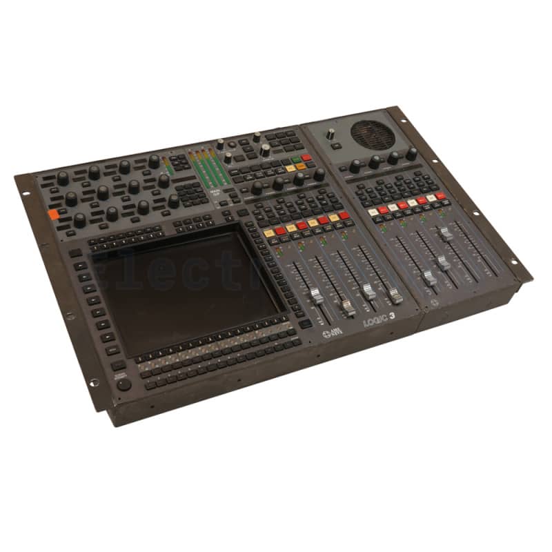 Large, very high tech looking practical control panel/audio console