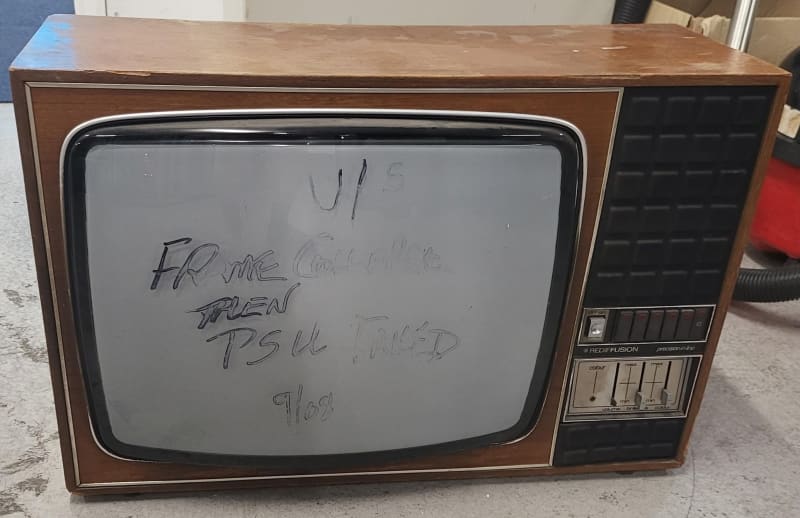 Empty 1970's Television