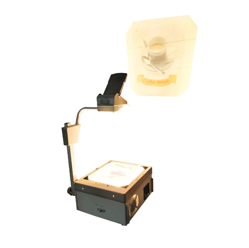 1980s-1990s grey overhead projector