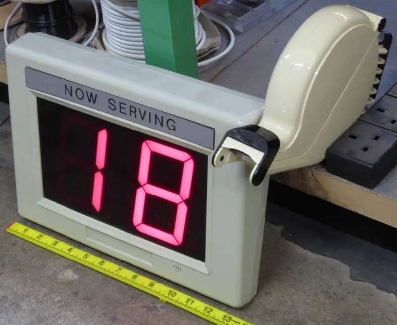 Queuing system counter/display & ticket dispenser