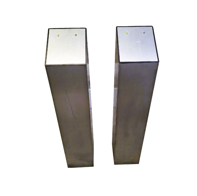 Practical door security pillars responding to card or fob wave