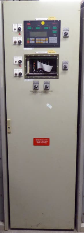 Tall industrial, marine electrical generator control rack