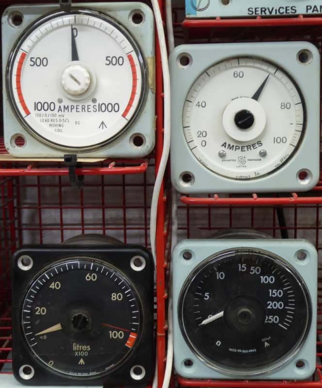 Assorted square analogue electrical meters/gauges