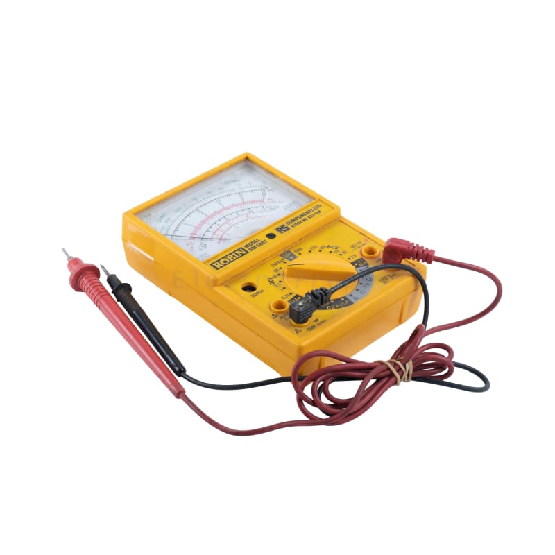 Yellow analogue multimeter
