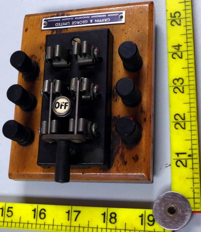 Period electrical knife switch - Frankenstein lab etc