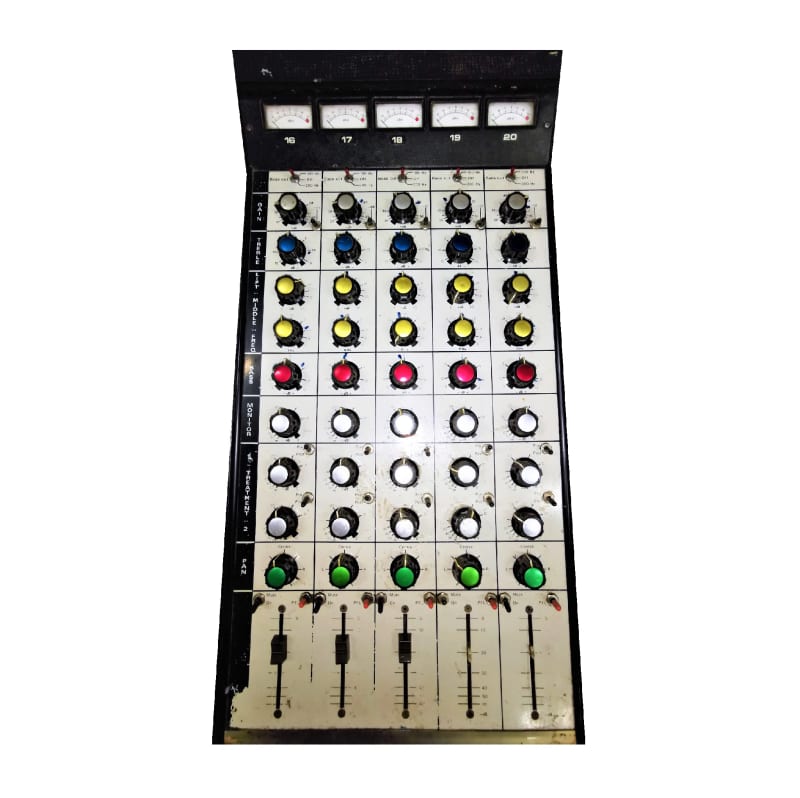 Large practical, period, 20 channel audio mixer for touring/studio. 1960s-1970s