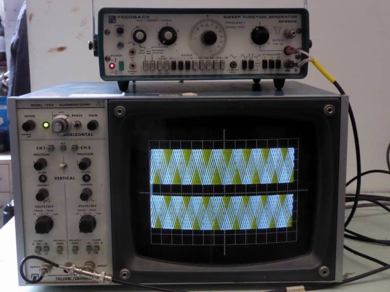 Practical very large screen oscilloscope display