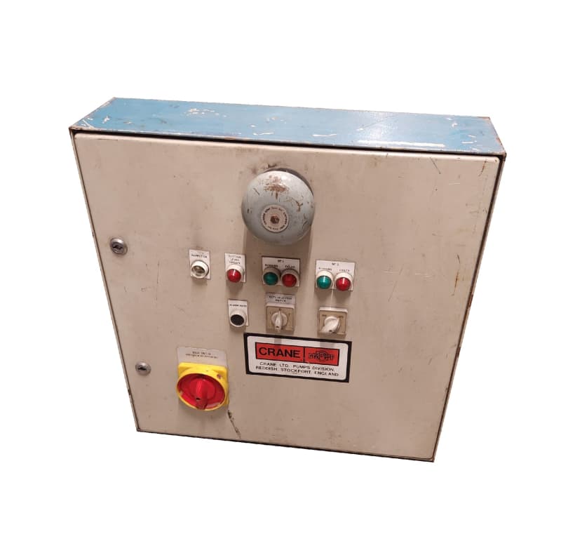 Square Junction Box With Red & Green Lamps, Alarm Bell and Cut-Off Switch