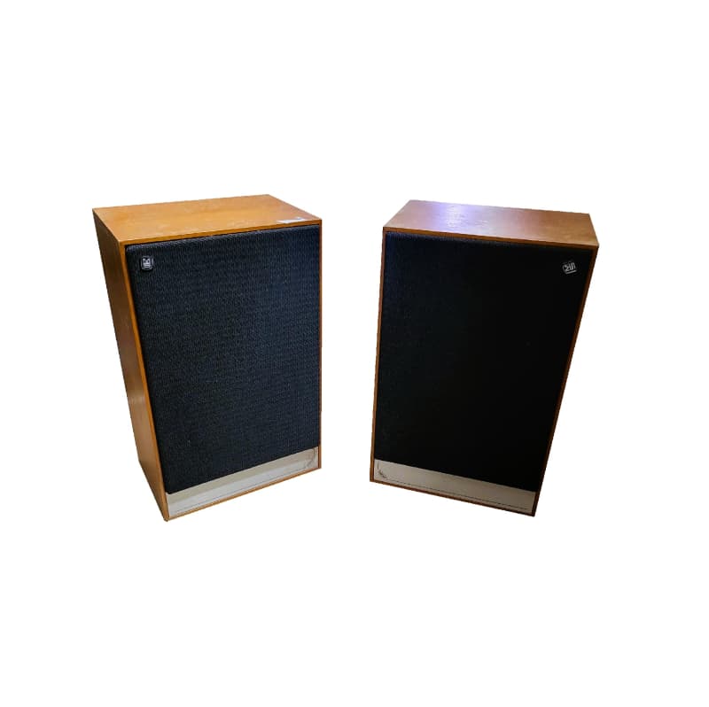 1970s-1980s  Mordaunt Short Pageant Hi-fi loudspeakers in teak veneer