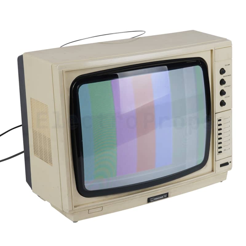 Practical FERGUSON colour CRT TV in white plastic case