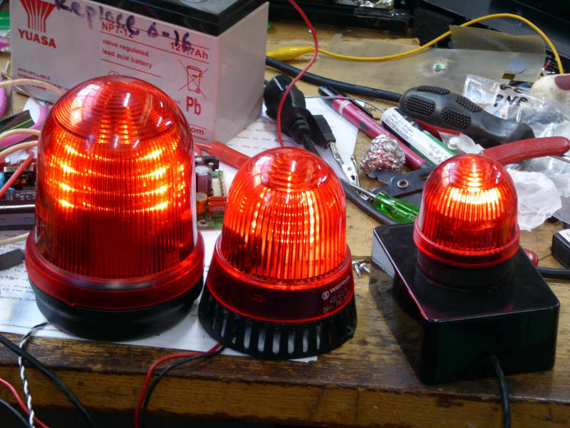 Selection of practical domed red beacon lamps