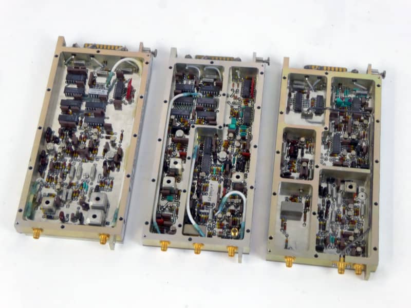 Military Radio Frequency PCBs in detailed compartmented boxes