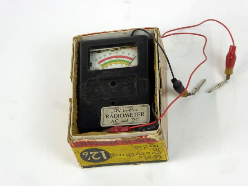 1960s period small electronics multimeter in original box
