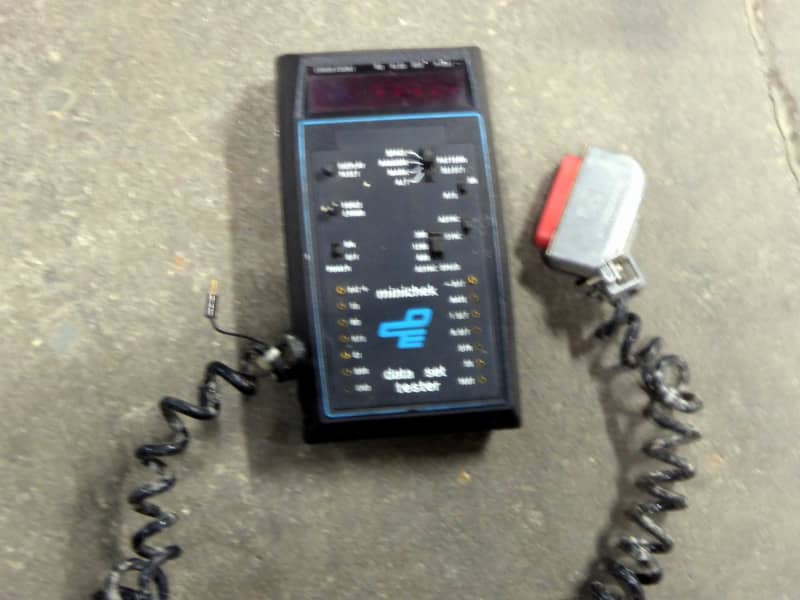 Portable data communications analyser with curly cable & RS232 plug