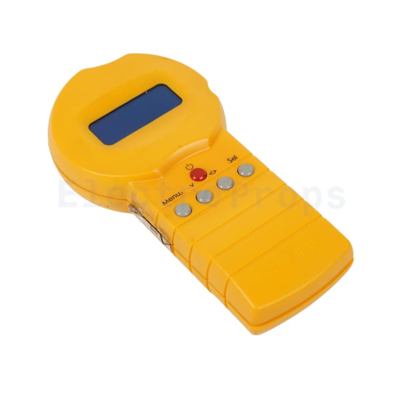 Yellow electronics test meter with optional zipped black case