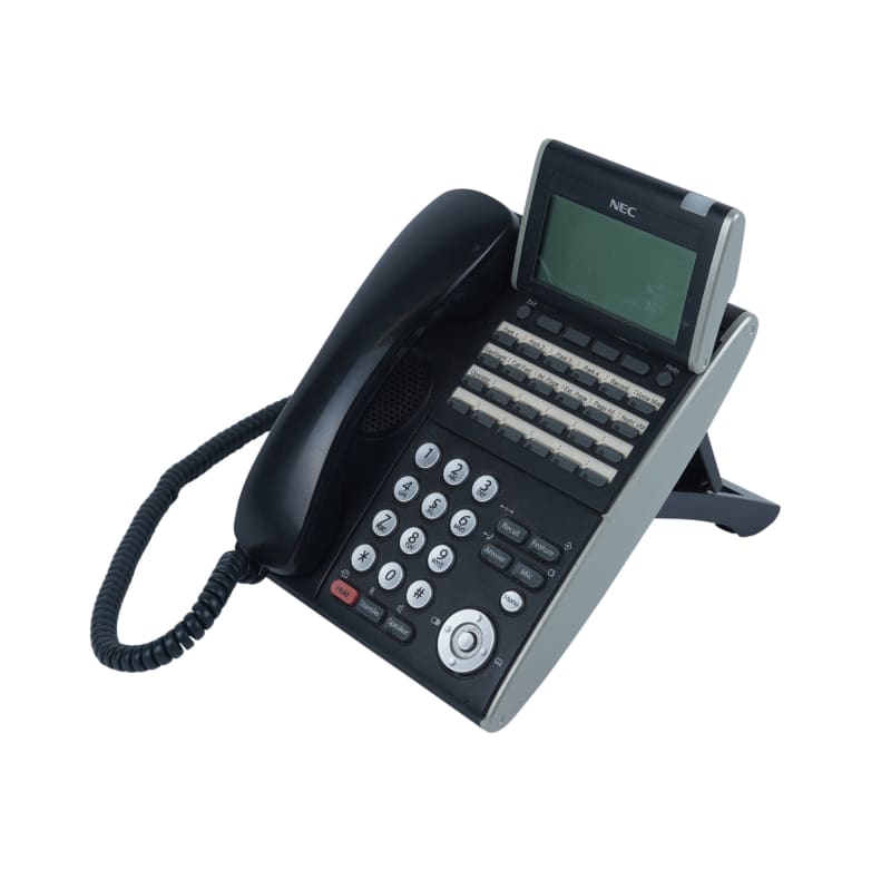 Run of 15x black, modern stylish office telephones with tiltable screen & multiple speed-dial buttons