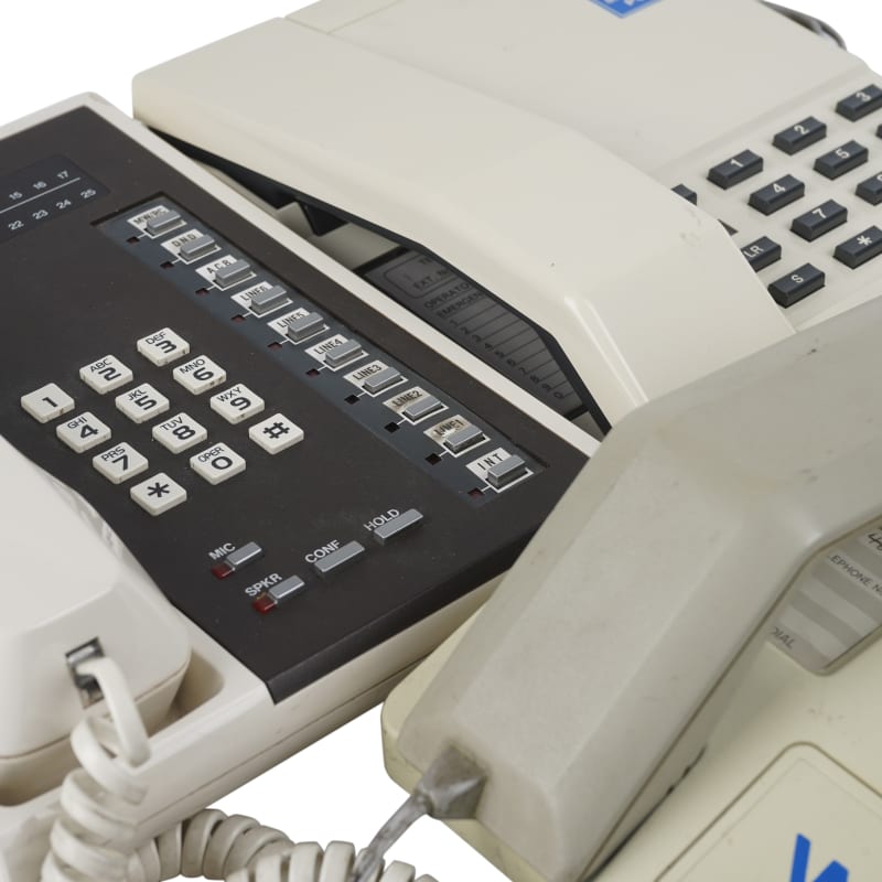 Beige Office Phones | Electro Props Hire
