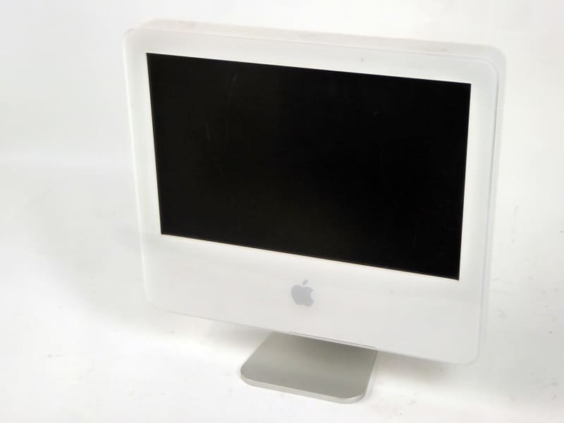 White Apple iMac desktop computer with 17
