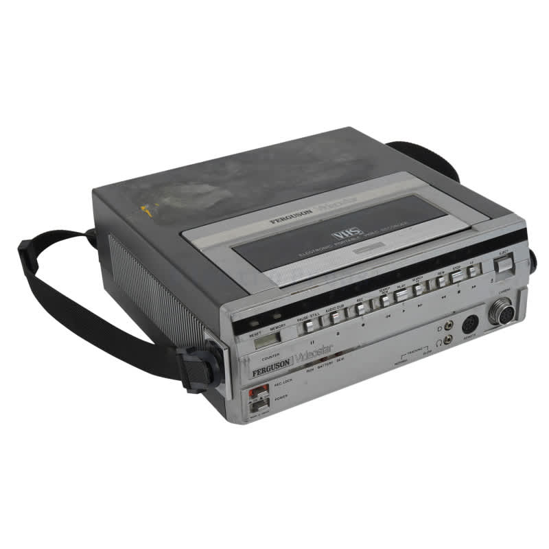 Portable VHS VCR/Video Cassette Recorder with shoulder strap