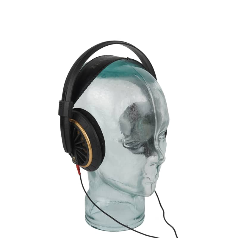 Black gold 1980s 1990s hi fi headphones Electro Props Hire