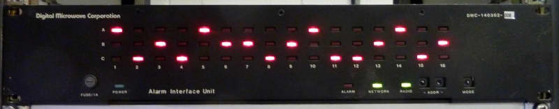 Black fronted hi-tech server panel