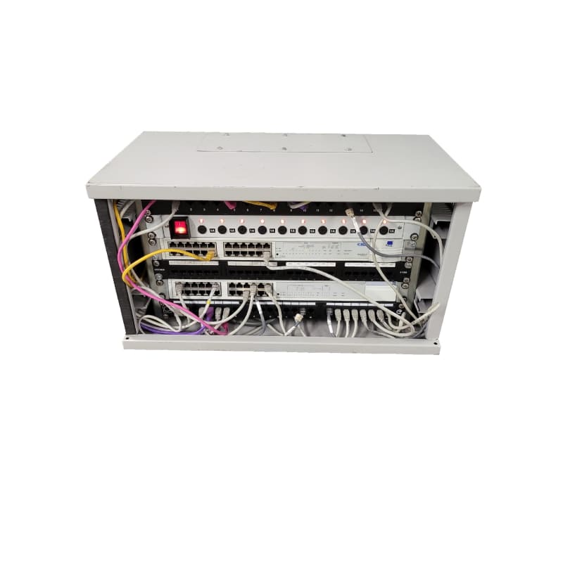 Practical ethernet networking cabinet with twinkling LEDs 