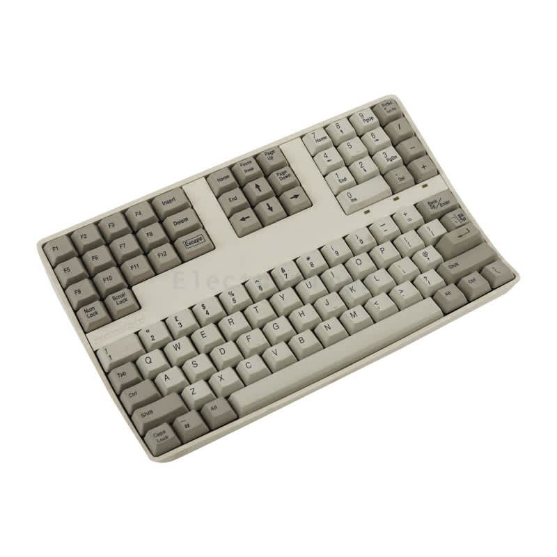 Small footprint steeply raked practical keyboard