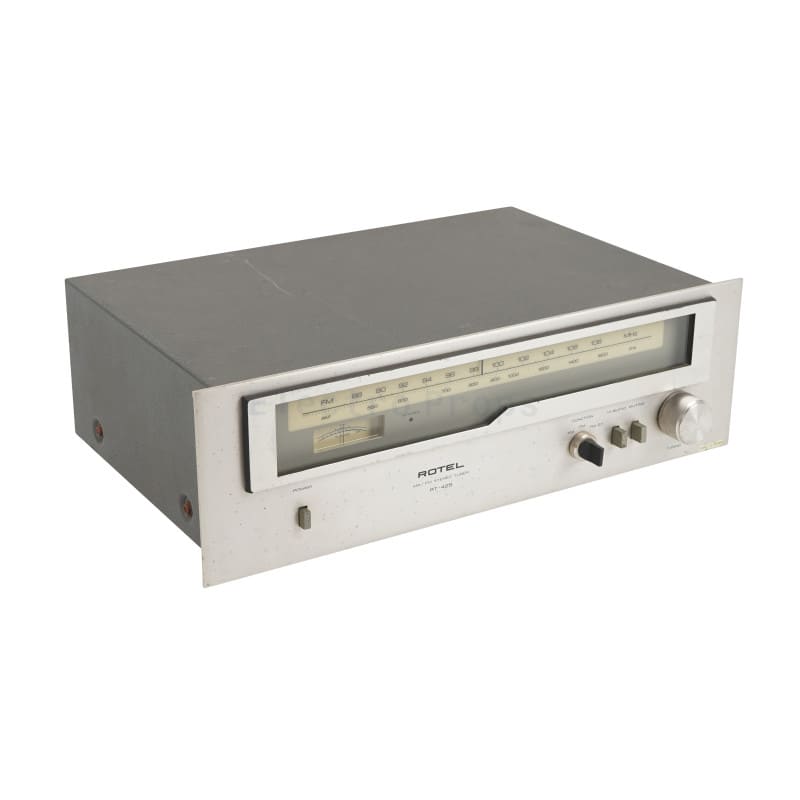 Rotel aluminium fronted hi-fi tuner with illuminated tuning scale