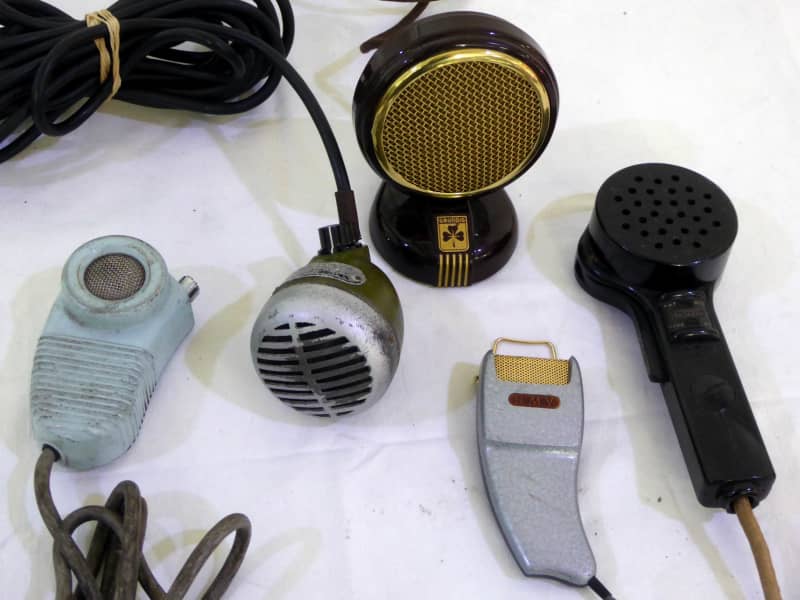 Assorted period microphones - desk top & hand held