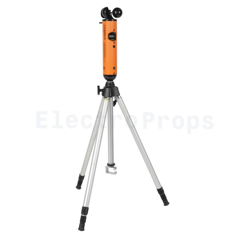 Practical anemometer - wind/draught speed measurement device on tripod