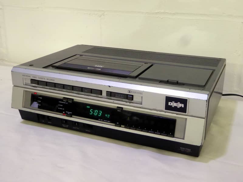 Practical 1980s top loading VHS VCR/Video Cassette Recorder Electro