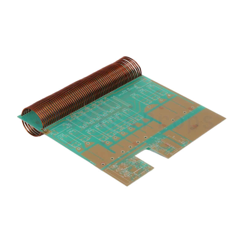 Circuit Board with large enamelled copper coil