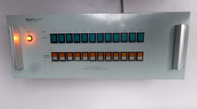 Practical Marconi navy antenna selection control panel for rack mounting