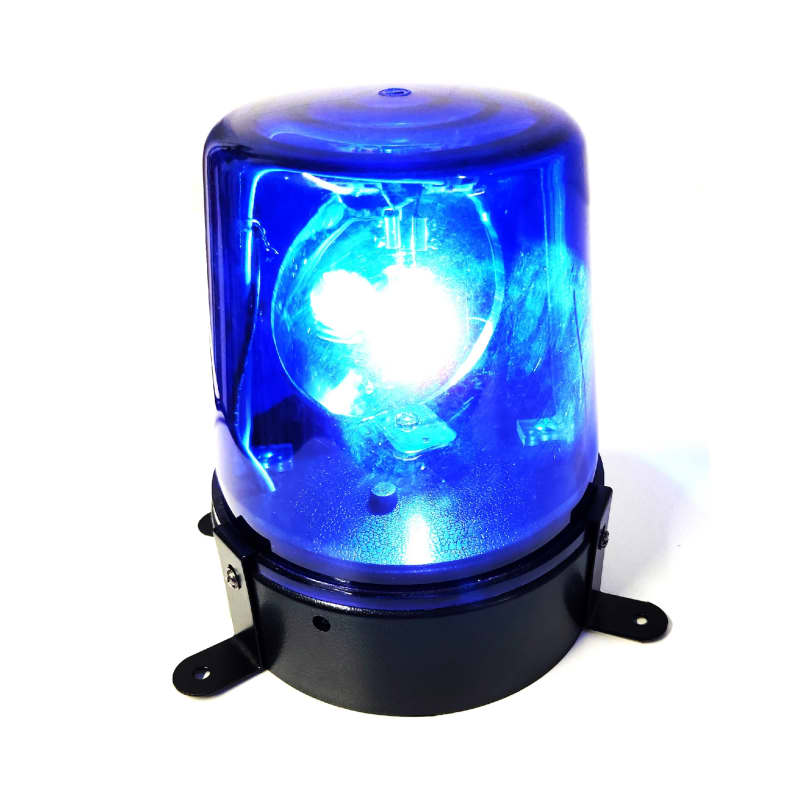 Rotating emergency, police type blue beacon lamp