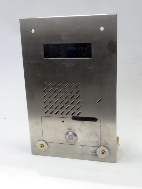 Vandal resistant stainless video door intercom panel with camera, speaker, call button