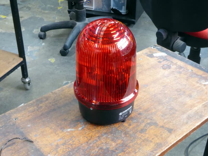 Xenon flashing domed red beacon light