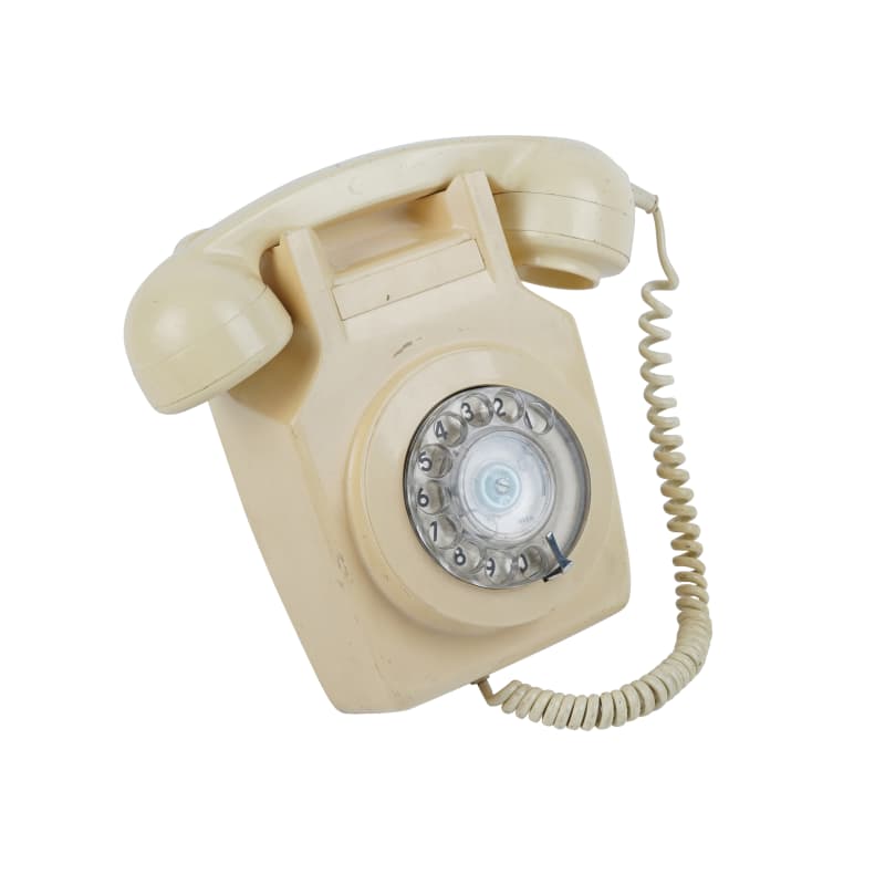 Beige Rotary Telephone